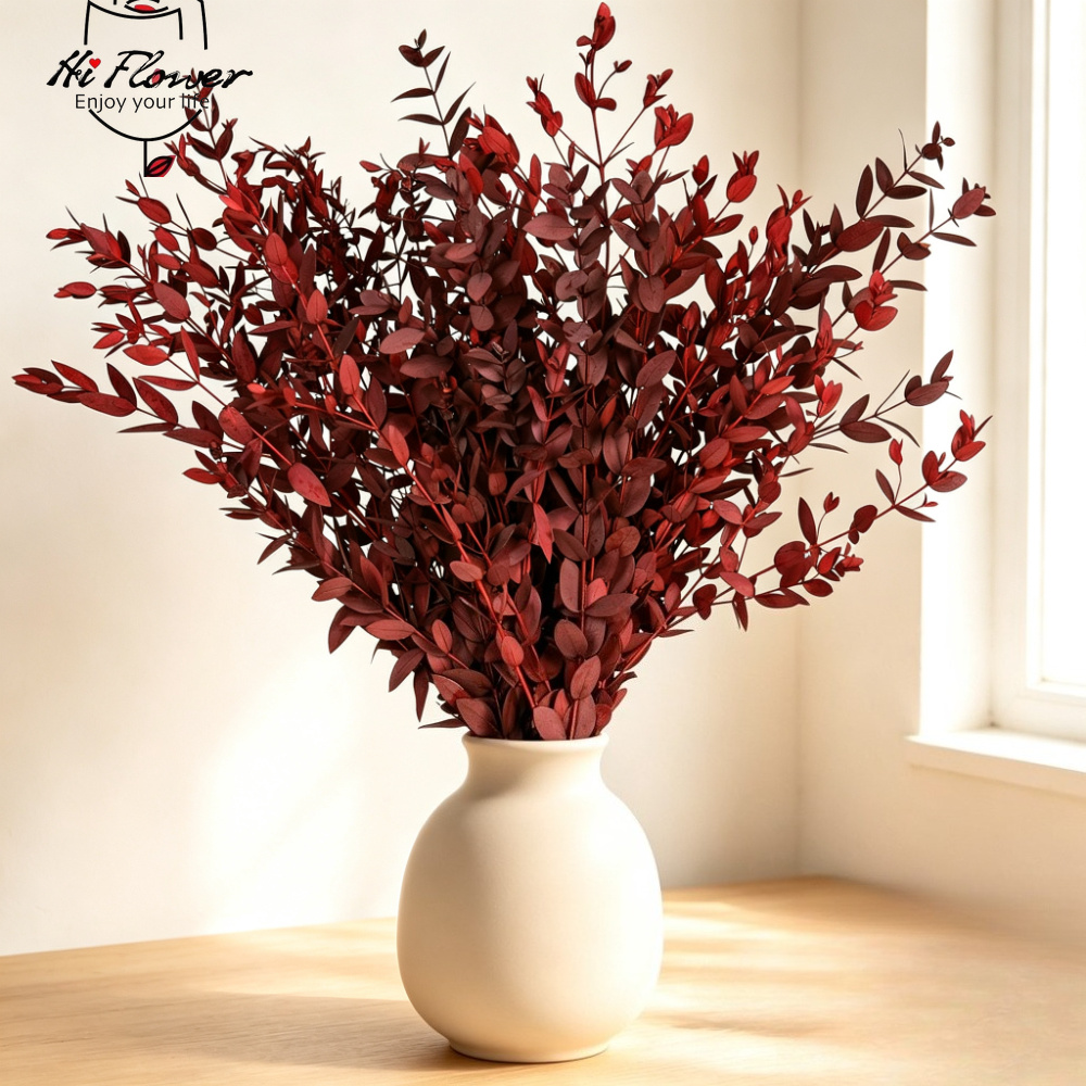 Florist Supply Vases - Bouquet de fleurs séchées naturelles d'eucalyptus,